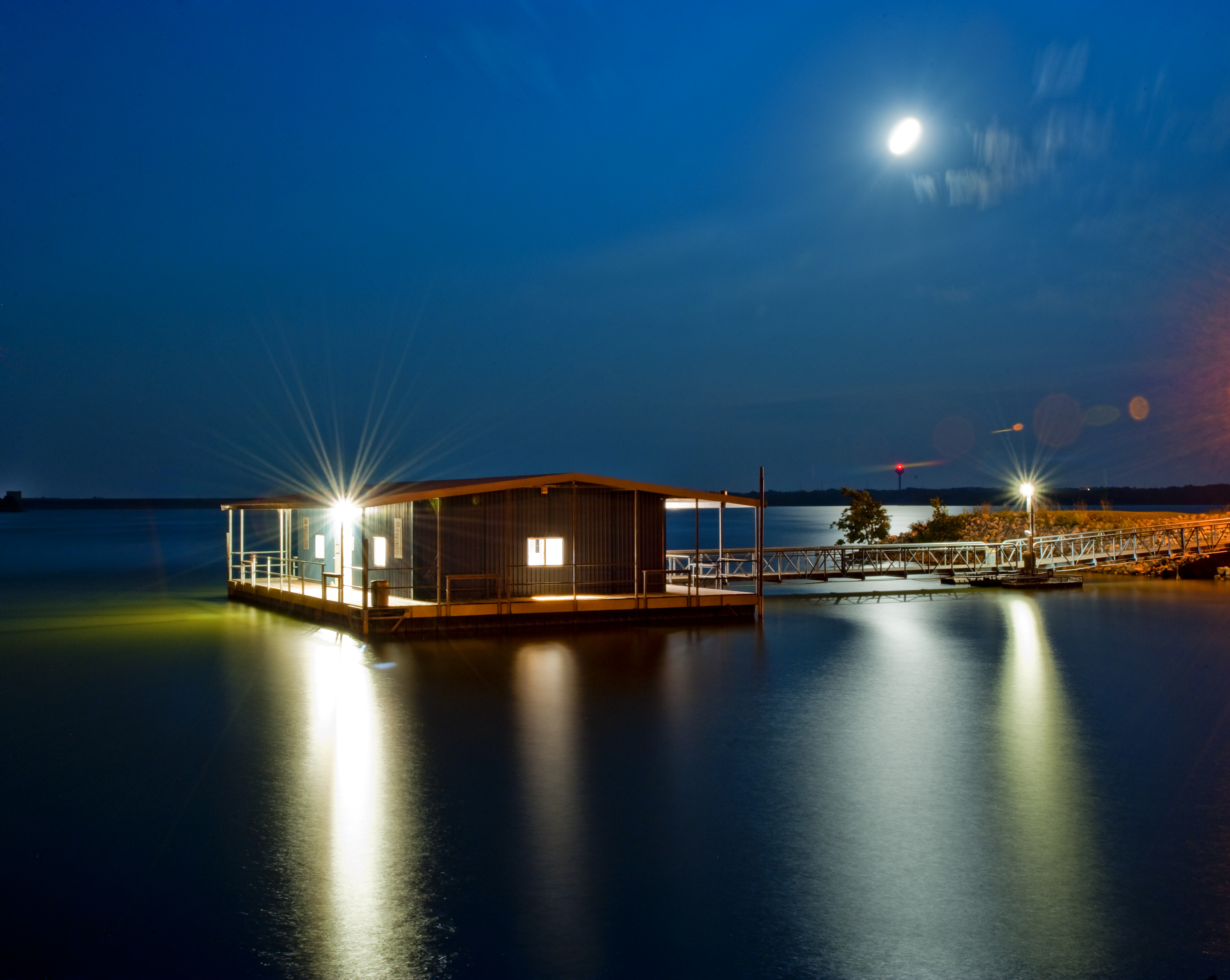Nightime Fishing Dock at Arcadia