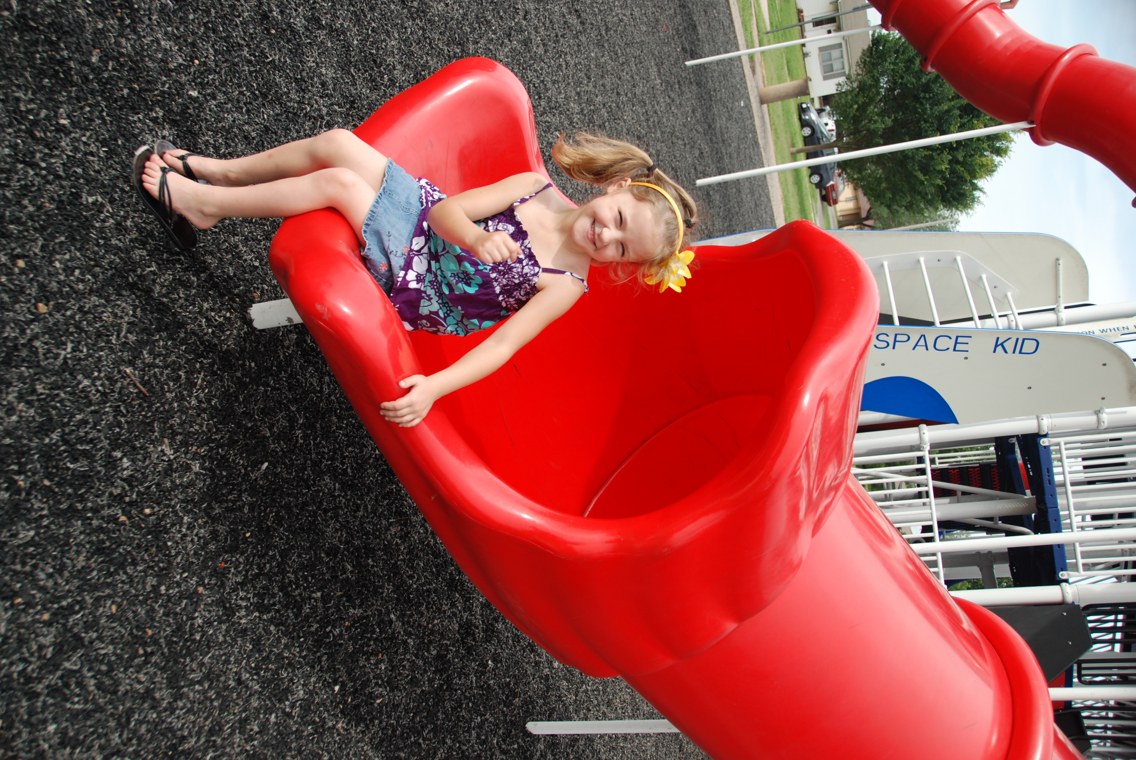 Chitwood Park Girl on Slide